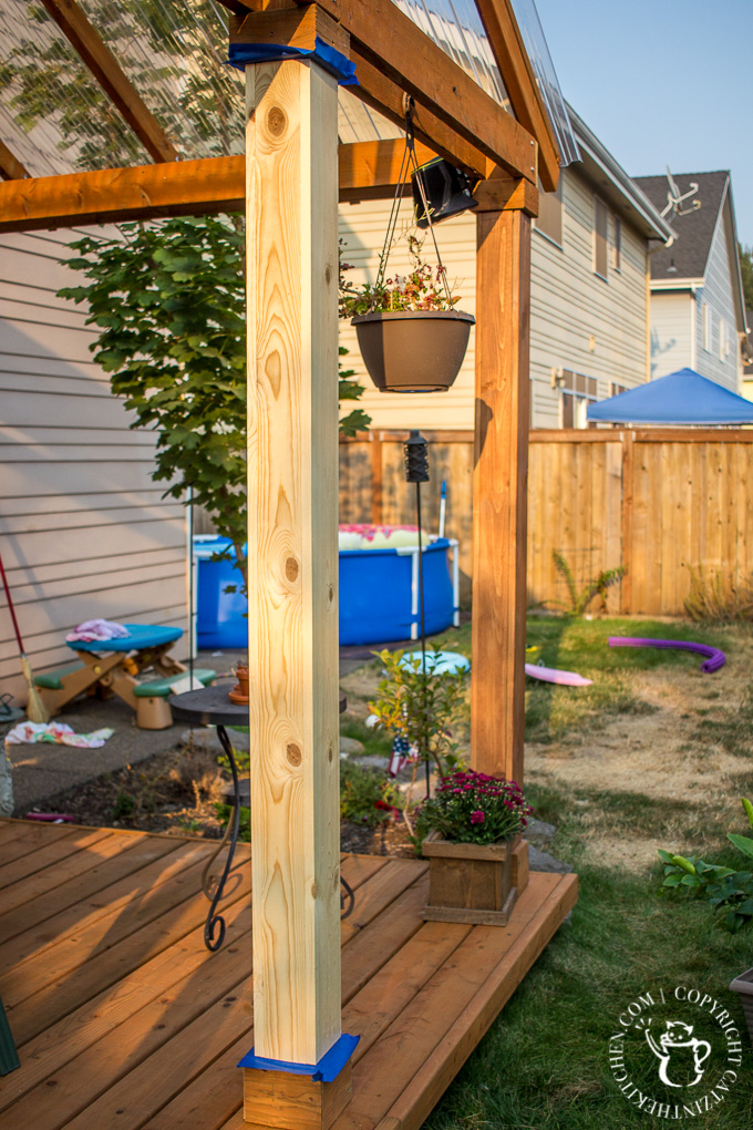 Ever thought about turning your concrete slab into a covered deck? It's definitely doable! Here are some thoughts, tips, & photos from our experience!