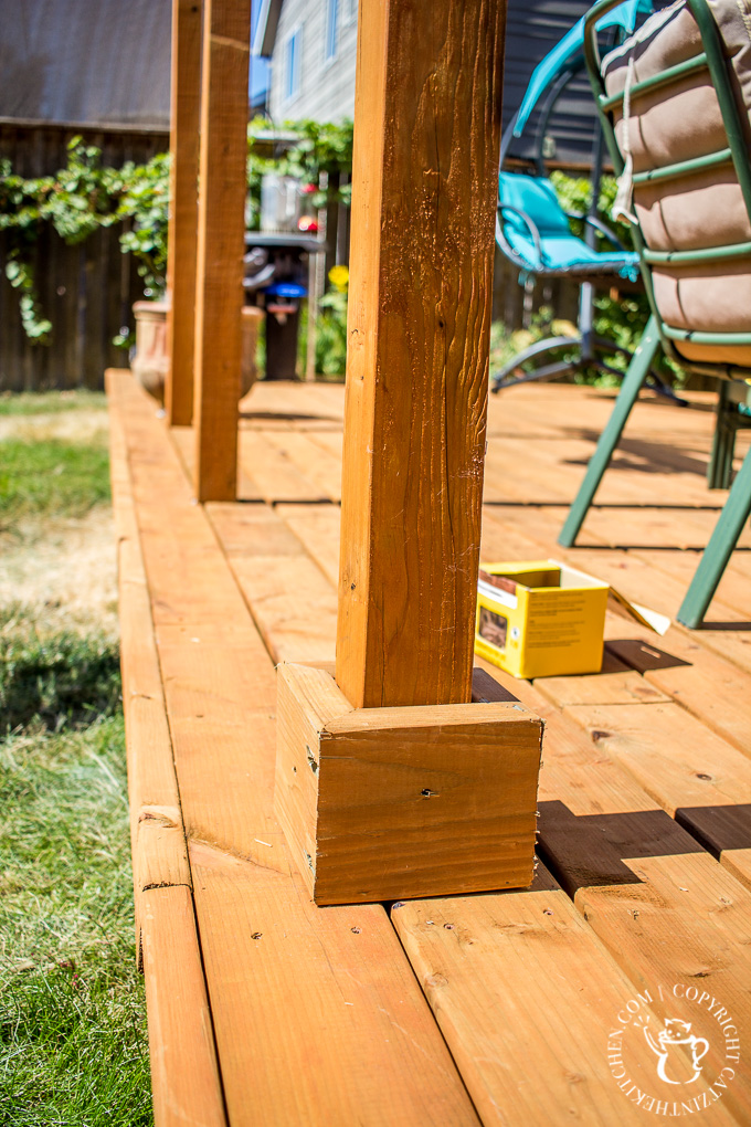 Ever thought about turning your concrete slab into a covered deck? It's definitely doable! Here are some thoughts, tips, & photos from our experience!