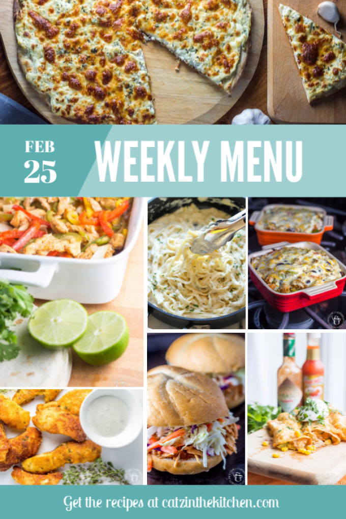 Weekly Menu | Catz in the Kitchen | catzinthekitchen.com | #mealplan