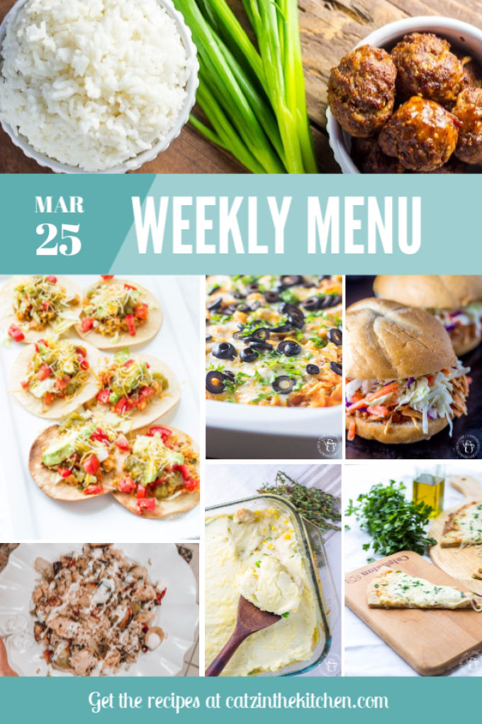 Weekly Menu | Catz in the Kitchen | catzinthekitchen.com | #mealplan