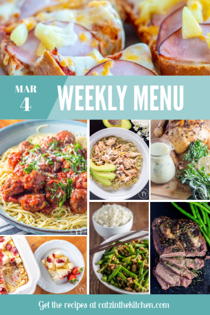 Weekly Menu | Catz in the Kitchen | catzinthekitchen.com | #mealplan