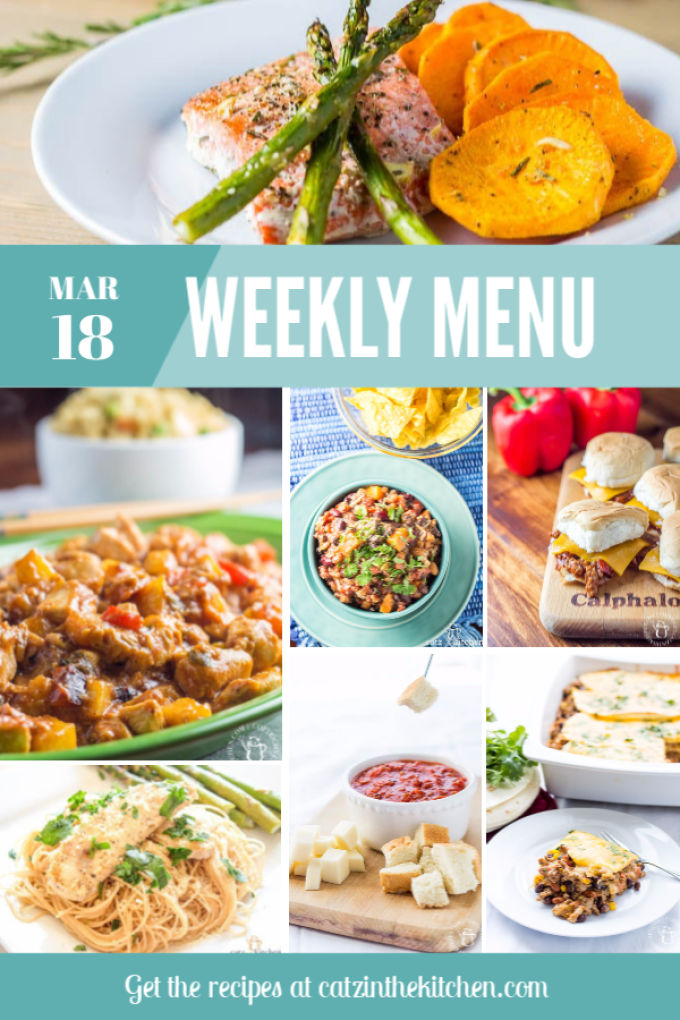 Weekly Menu | Catz in the Kitchen | catzinthekitchen.com | #mealplan