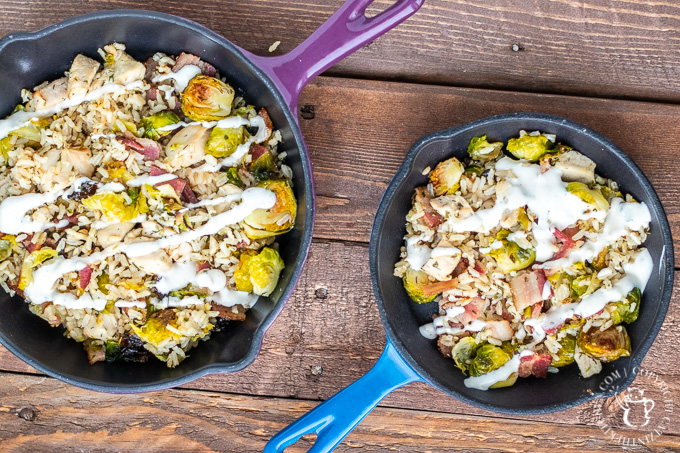 Whether you top this bacon chicken ranch skillet with regular or avocado ranch dressing, this combination of tasty proteins and vegetables is a favorite!