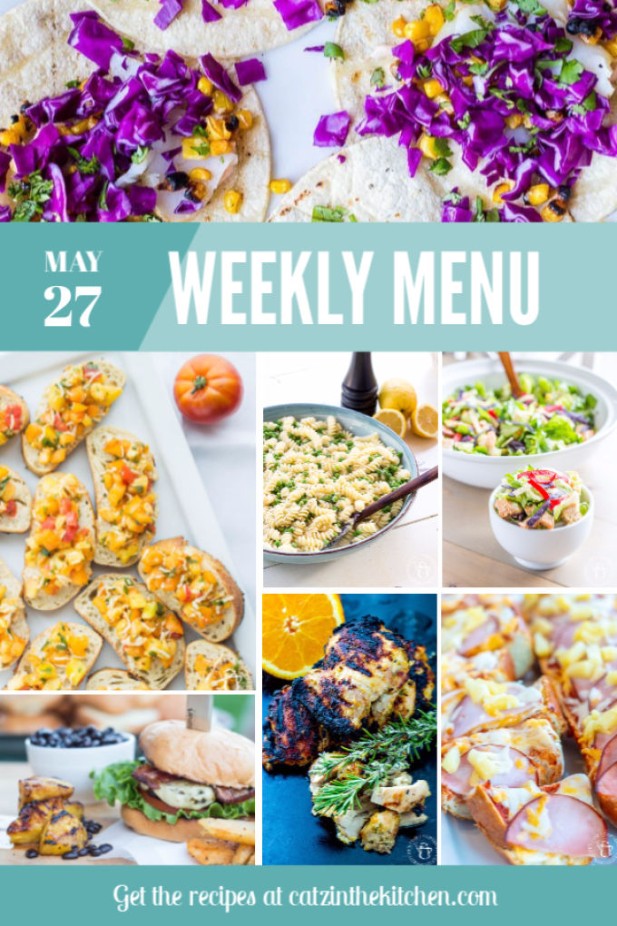 Weekly Menu | Catz in the Kitchen | catzinthekitchen.com | #mealplan