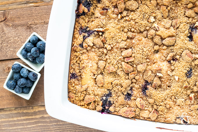 Make it with fresh berries or frozen - either way, this blueberry coffee cake is an easy, slightly indulgent way to start any morning!