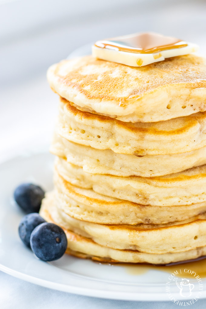 Gracie whips up these pancakes nearly every Friday morning - they're easy, quick, fluffy, and delectable. They're Friday Morning Pancakes!