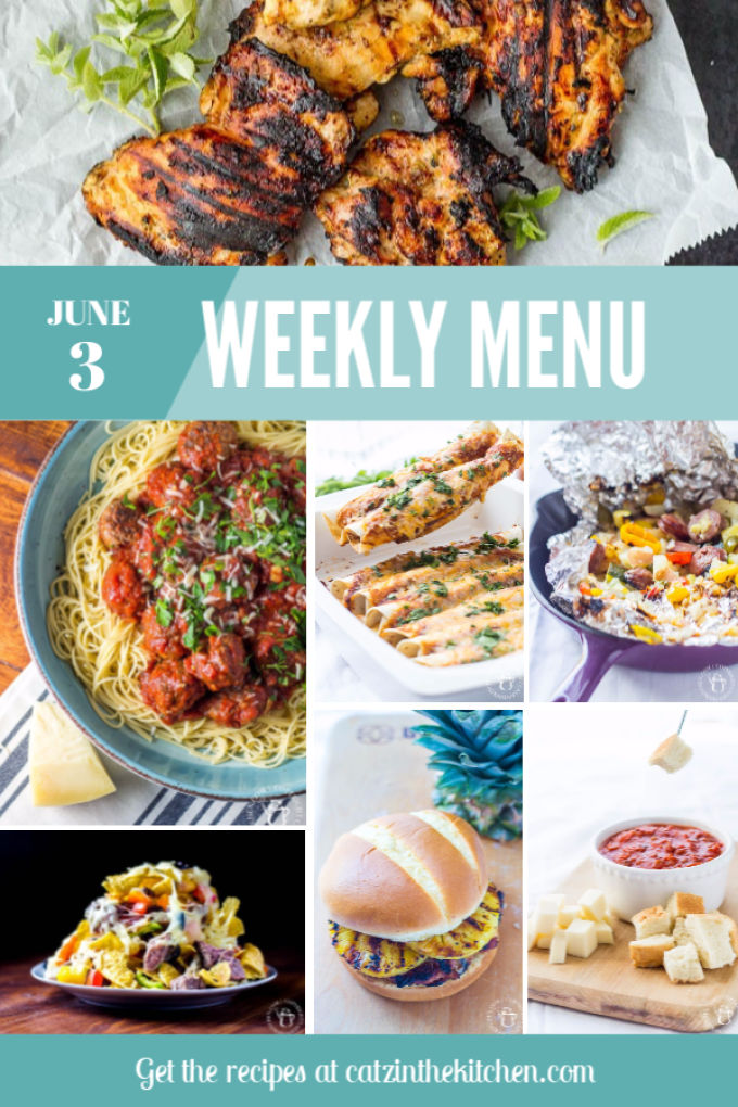 Weekly Menu | Catz in the Kitchen | catzinthekitchen.com | #mealplan